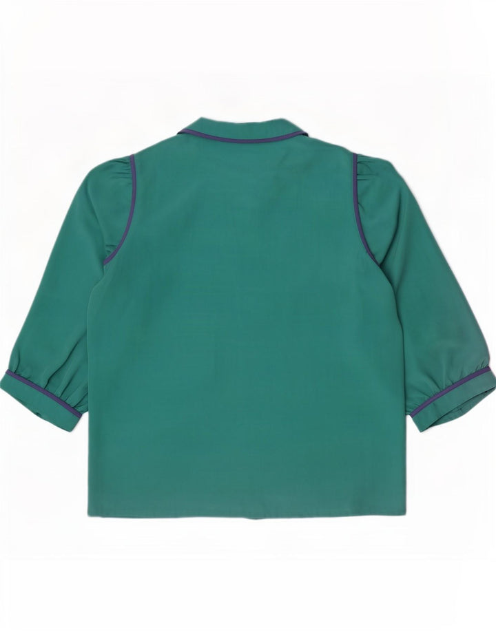 Ralph Camicetta da donna con maniche a 3/4 IT 42 Turchese medio Poliestere