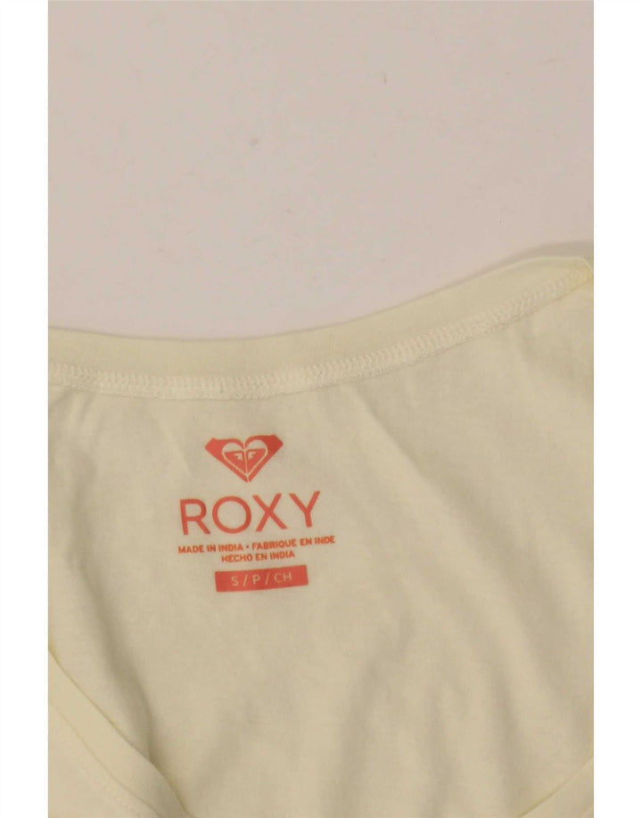 Canottiera grafica da donna Roxy UK 10 piccola bianco sporco