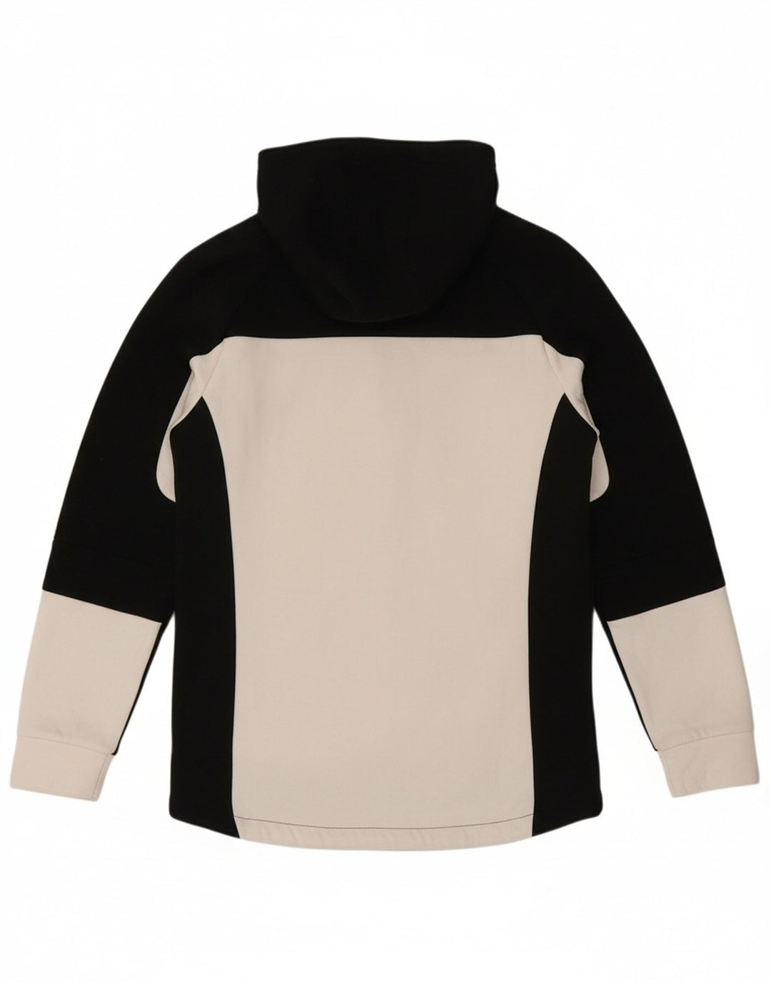 PUMA Mens Zip Hoodie Sweater Small Black Colourblock Cotton