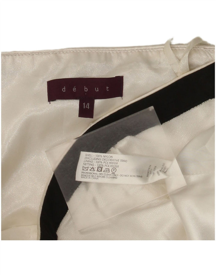 Abito senza spalline da donna Debut UK 14 Nylon floreale bianco medio