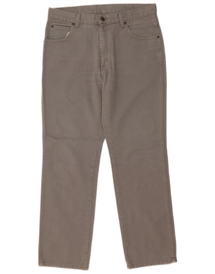 Jeans dritti da uomo Wrangler vestibilità regolare W34 L30 cotone grigio