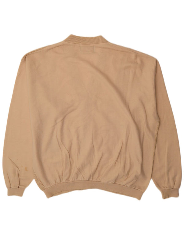 Maglione cardigan da uomo da palestra XL in cotone beige sportivo