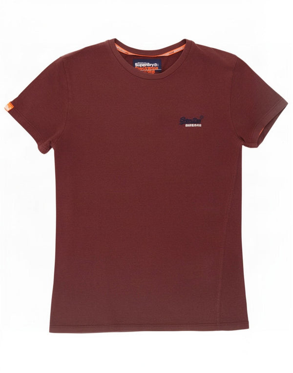 T-shirt da uomo Superdry Top XS Borgogna in cotone