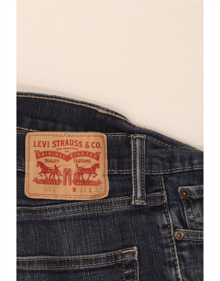 LEVI'S Jeans da uomo 511 affusolati W31 L32 in cotone blu
