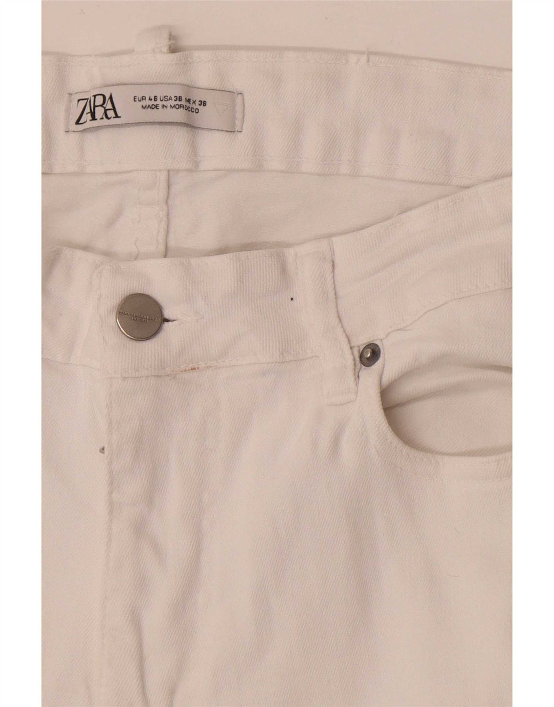 Jeans slim da uomo Zara EU 46 XL W36 L30 Bianco