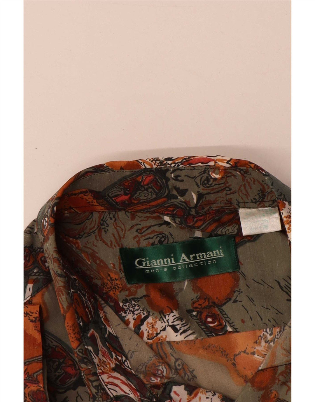 Camicia vintage da uomo con motivo astratto taglia 39 media multicolore