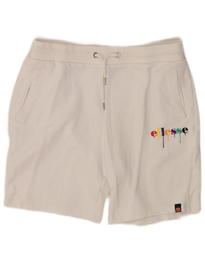 Pantaloncini sportivi da uomo Ellesse cotone bianco medio