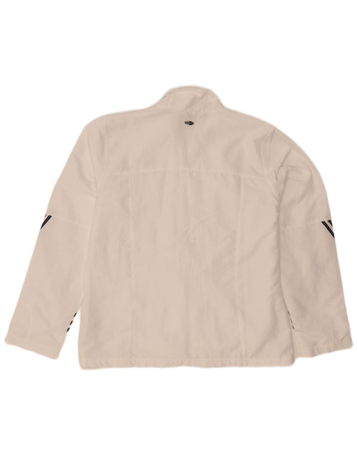 Giacca da tuta da donna Adidas Climalite UK 16 grande poliestere bianco