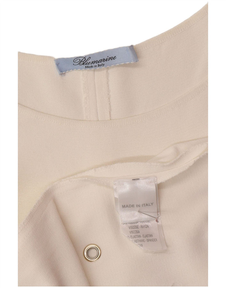 Abito da donna con spalle scoperte Blumarine UK 10 piccolo in viscosa bianca