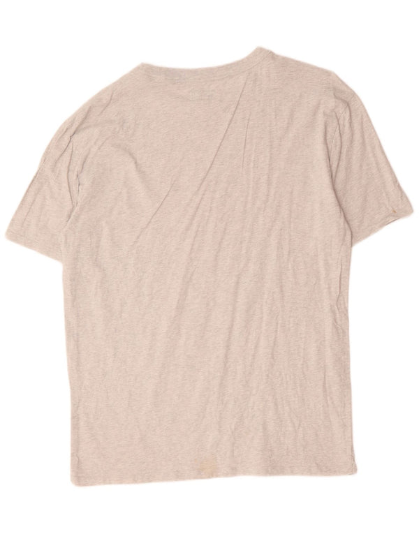Guess T-shirt grafica da uomo Top grande in cotone chiazzato grigio