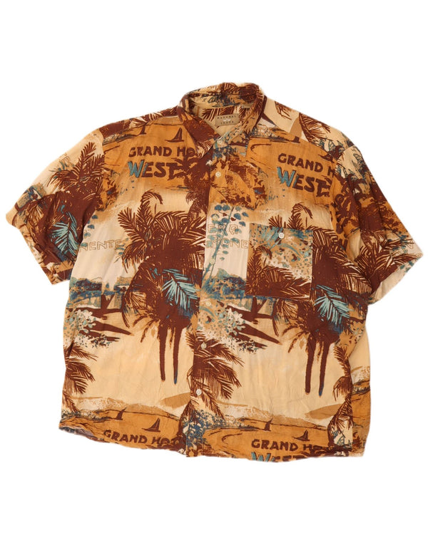 Camicia a maniche corte con grafica da uomo Natural Issue XL hawaiana multicolore
