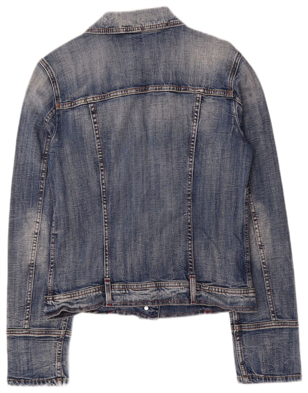 Giacca di jeans da donna Benetton UK 14 grande cotone blu