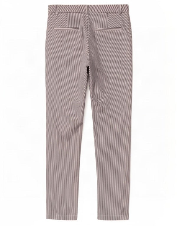 Pantaloni chino da donna Marks & Spencer UK 12 medi W30 L30 gessato bianco