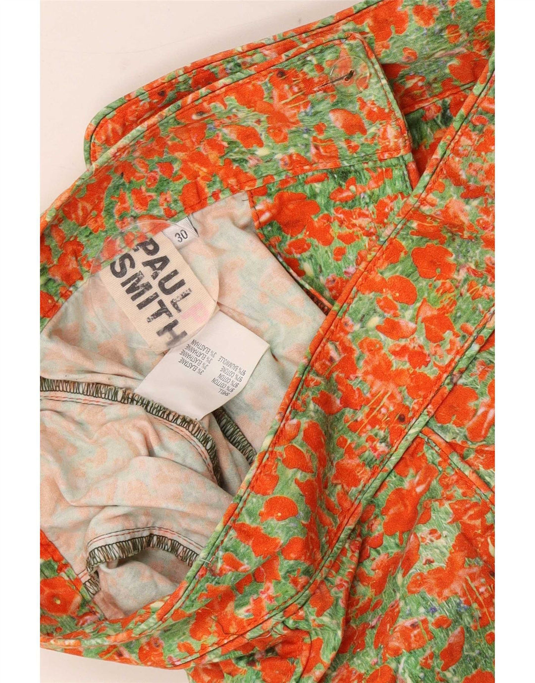 Gonna a trapezio da donna con motivo astratto Paul Smith media W30 cotone arancione