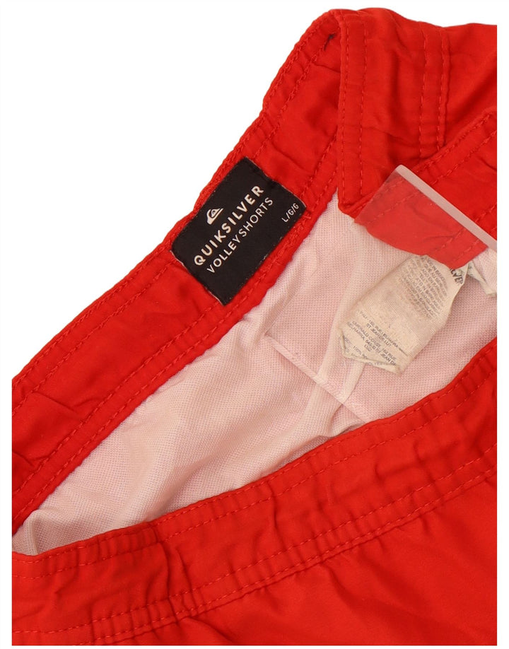 Pantaloncini sportivi da uomo Quiksilver grandi rossi in poliestere