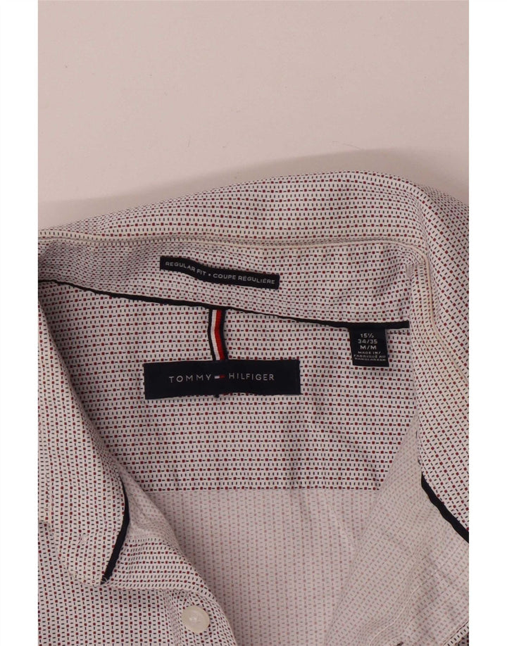 Camicia da uomo vestibilità regolare Tommy Hilfiger taglia 15 1/2 cotone medio a quadri bianchi