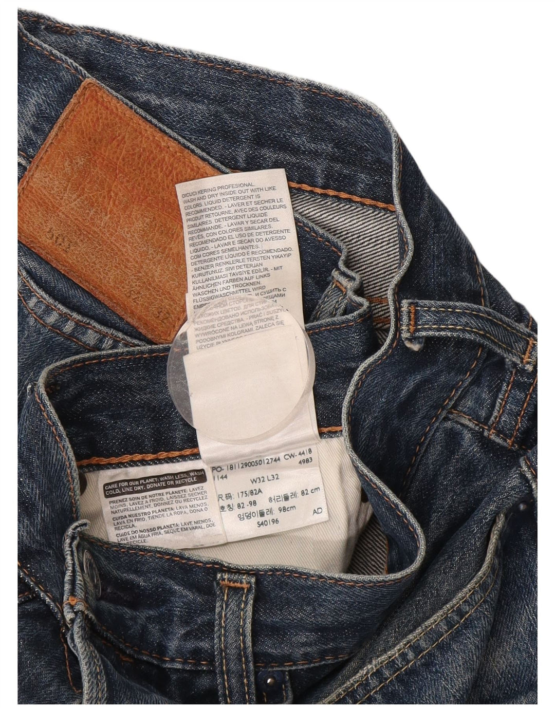 Levi's Uomo 501 Jeans dritti W32 L32 Cotone Blu