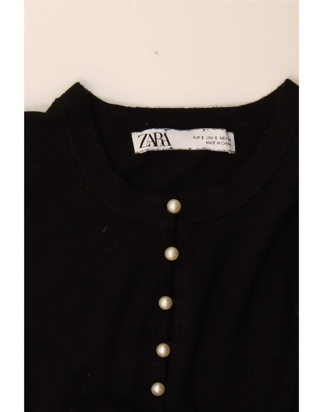 Maglione maglione girocollo da donna Zara UK 10 piccolo nero