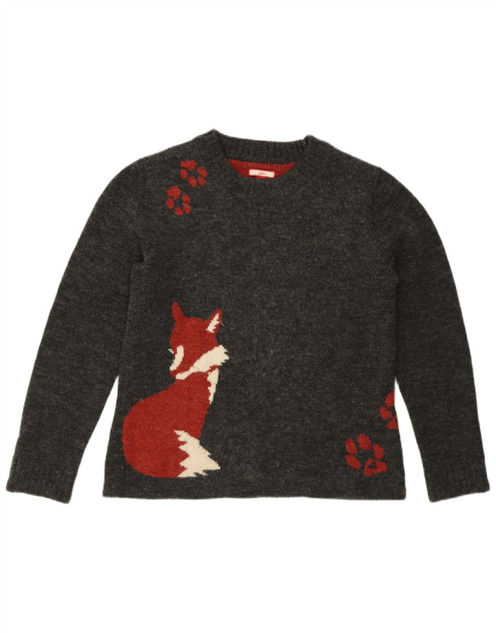 Maglione maglione girocollo da donna Joe Browns UK 12 Acrilico grigio medio