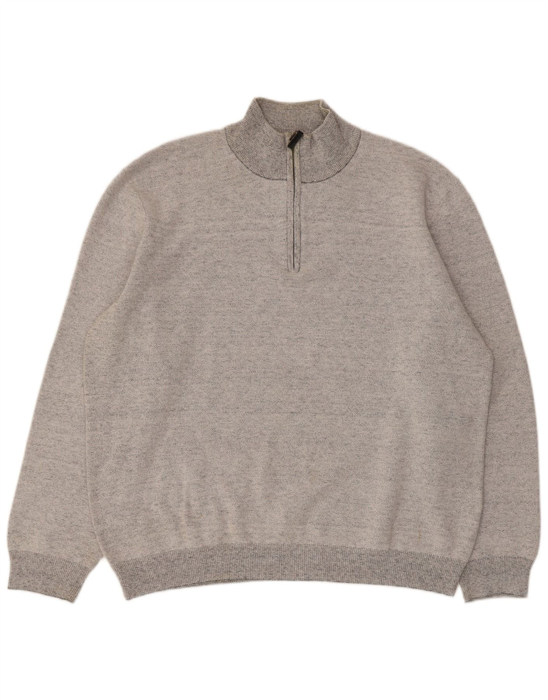 Felpa da uomo con collo con zip Superdry Maglione 2XL Cotone chiazzato grigio