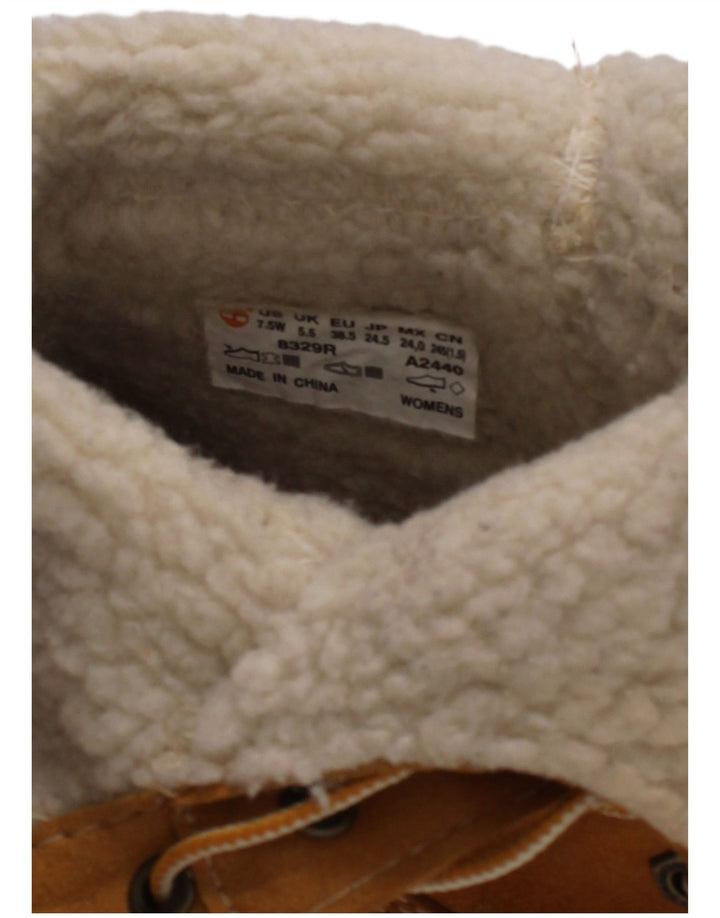 Stivali stile shearling in pelle da donna Timberland taglia UK 5.5 Pelle marrone