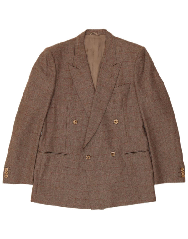 Corneliani Giacca Blazer Doppiopetto Uomo IT 50 Large Marrone Check
