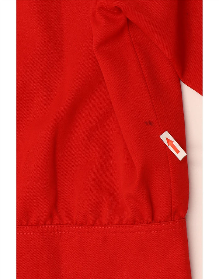 Giubbotto bomber doppiopetto vintage da donna IT 42 rosso medio in lana