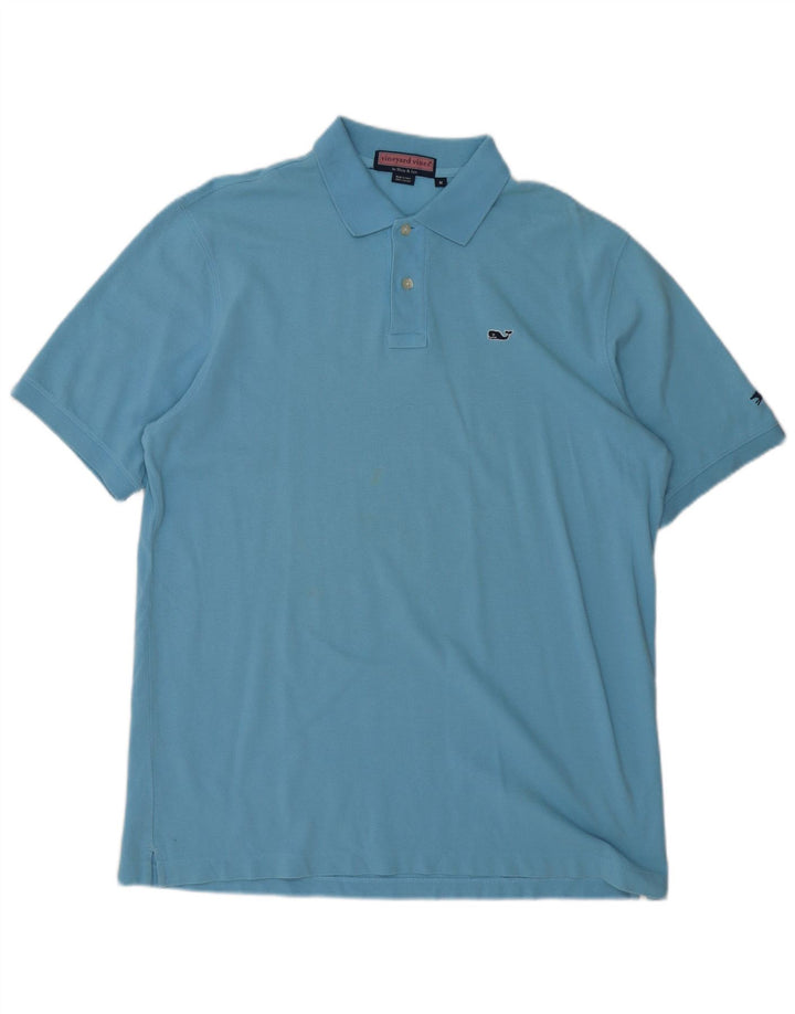 Polo da uomo VINEYARD VINES in cotone blu medio