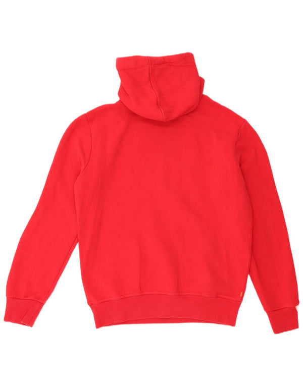 Felpa con cappuccio grafica da uomo Superdry grande in cotone rosso