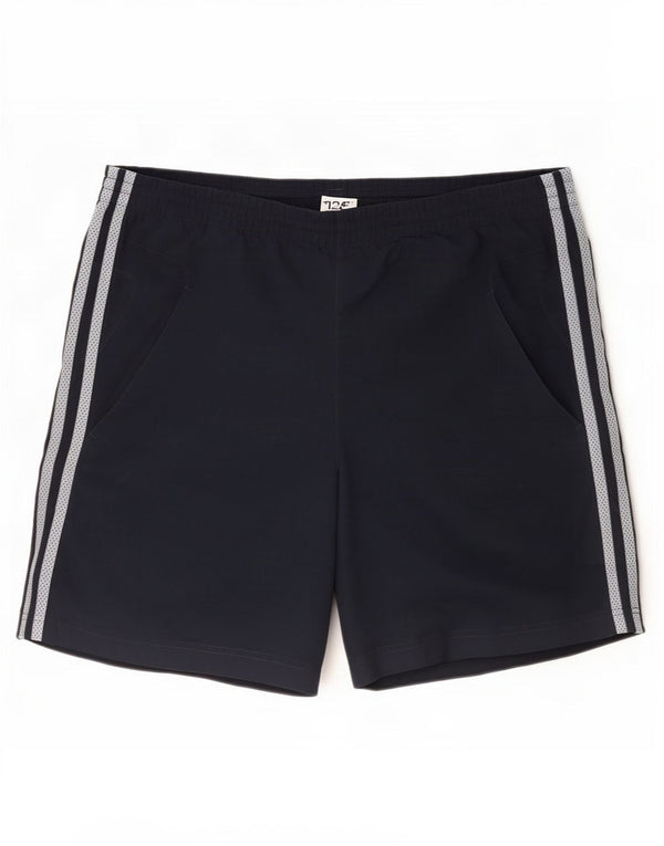 Pantaloncini sportivi da uomo Adidas medi in poliestere blu navy