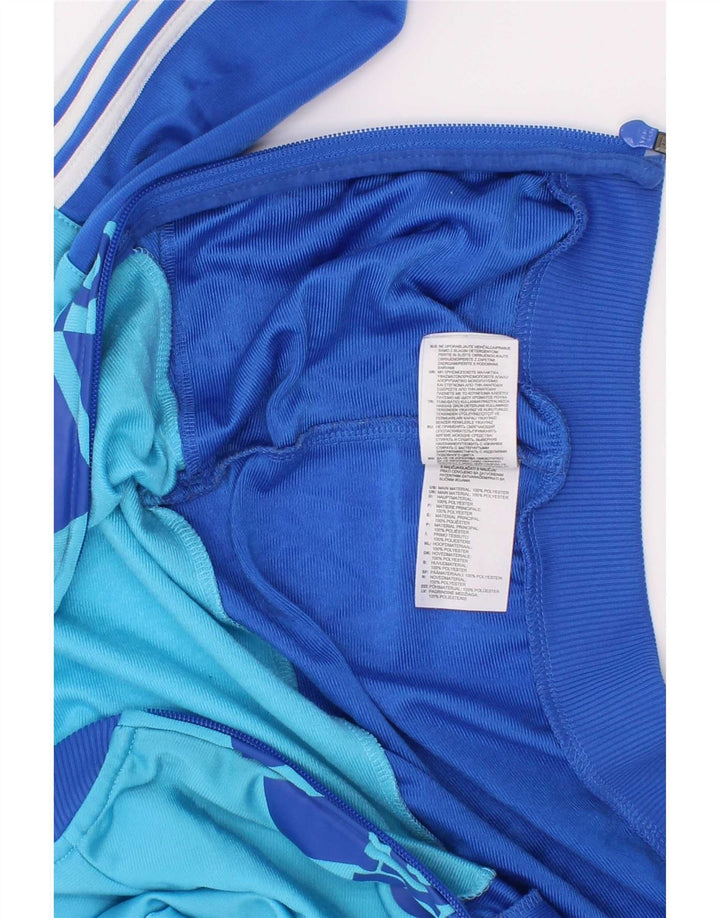 Giacca da ginnastica grafica da ragazzo Adidas 2-3 anni Blu Colourblock