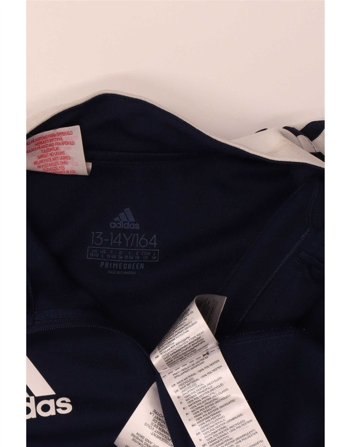 Top della tuta Adidas Aeroready Pullover da ragazzo 13-14 anni blu navy
