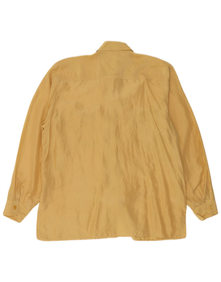 Camicetta camicia oversize da donna LINEAV EU 40 seta media gialla