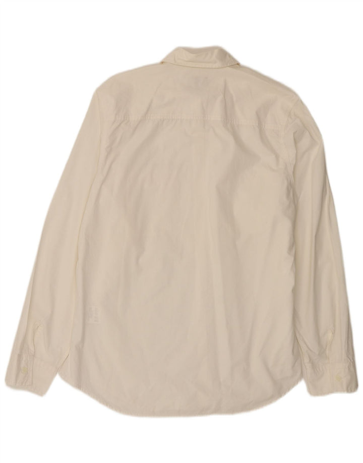 Camicia da uomo Calvin Klein XL in cotone bianco sporco