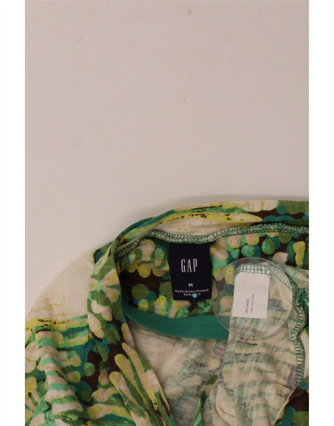 Gap Top corto da donna alla caviglia UK 12 Verde medio Argyle/Diamond Cotton