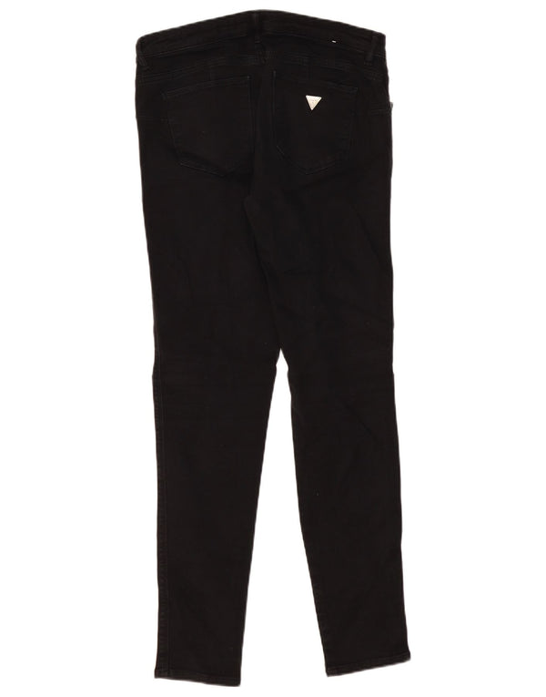 Jeans skinny Guess Curve X a vita media da donna W30 L30 cotone nero