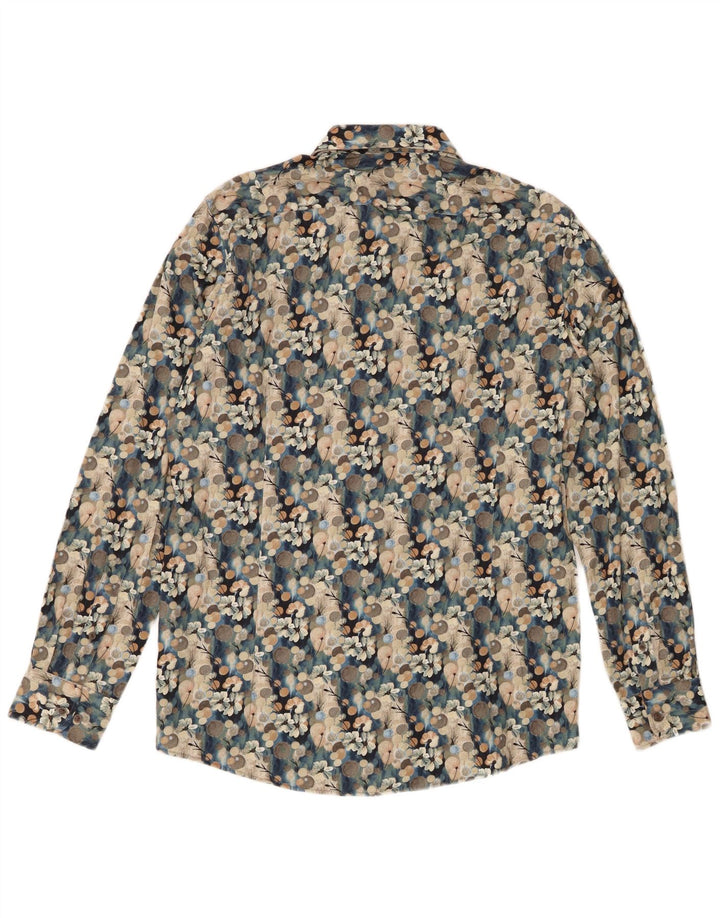 Camicia da uomo Guide London XL in cotone floreale blu
