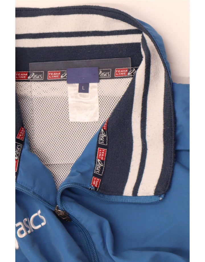 Giacca da tuta da uomo Asics Large Blu navy in poliestere color block