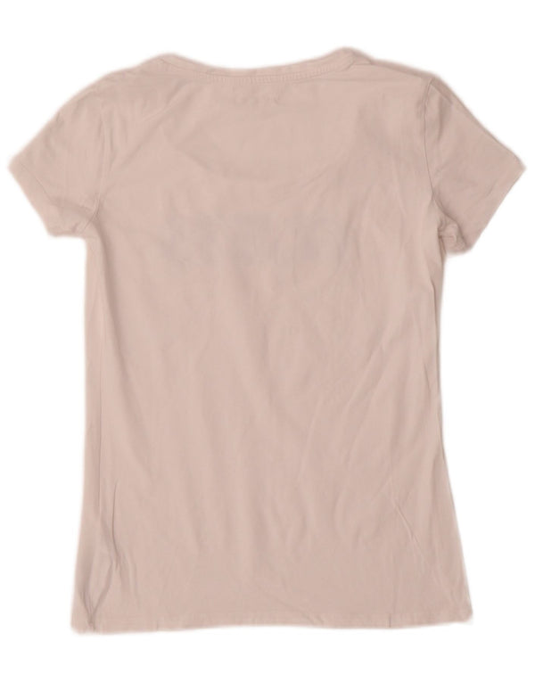 Guess T-shirt grafica da donna Top UK 8 Small Cotone bianco