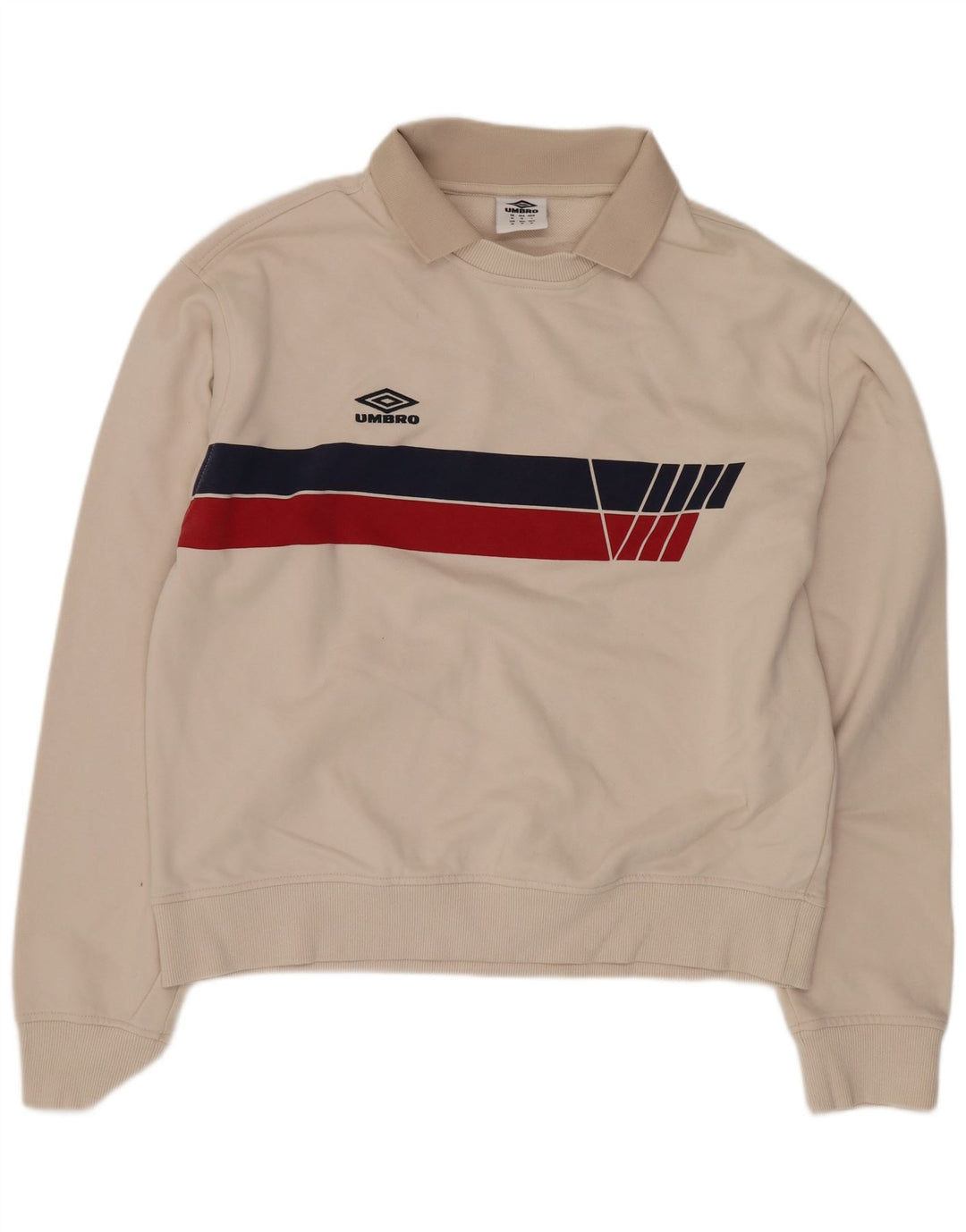 Felpa Umbro da uomo con collo alto, maglione, cotone color block beige medio
