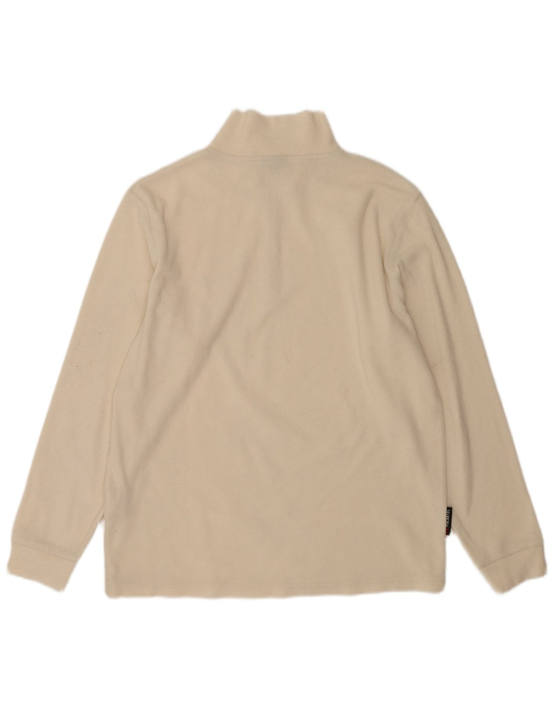 Maglione in pile da uomo Invicta con zip e collo, grande, in poliestere bianco sporco