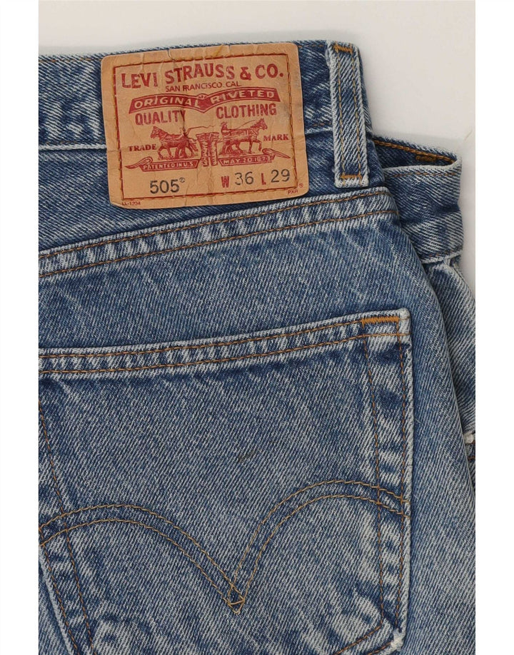 Jeans dritti da uomo Levi's 505 vestibilità regolare W36 L26 cotone blu