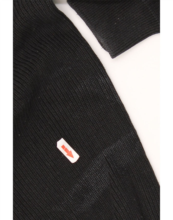 Maglione girocollo da uomo Zara piccolo in cotone nero