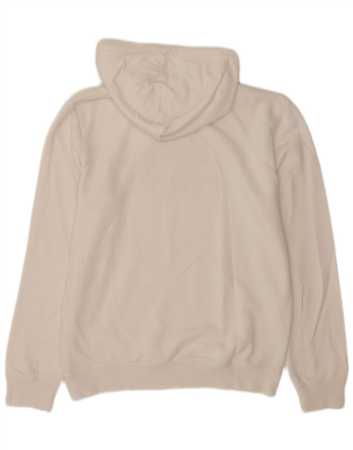 Felpa con cappuccio grafica da uomo Champion Large bianca