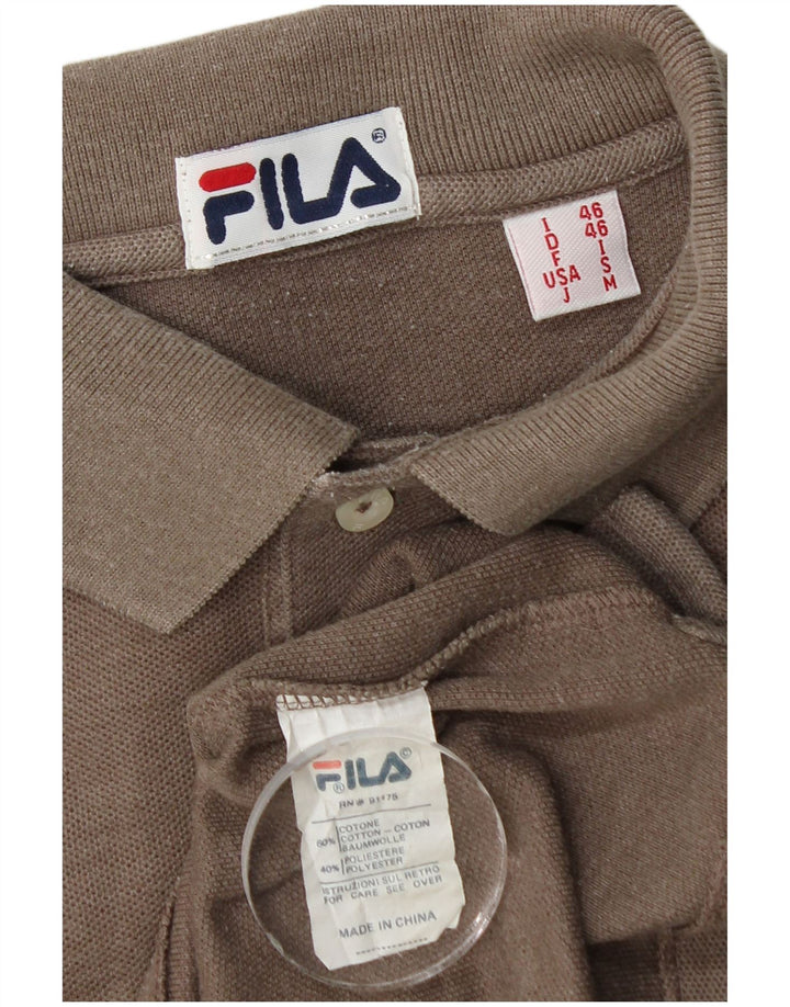 Polo Uomo Fila IT 46 Small Marrone Cotone