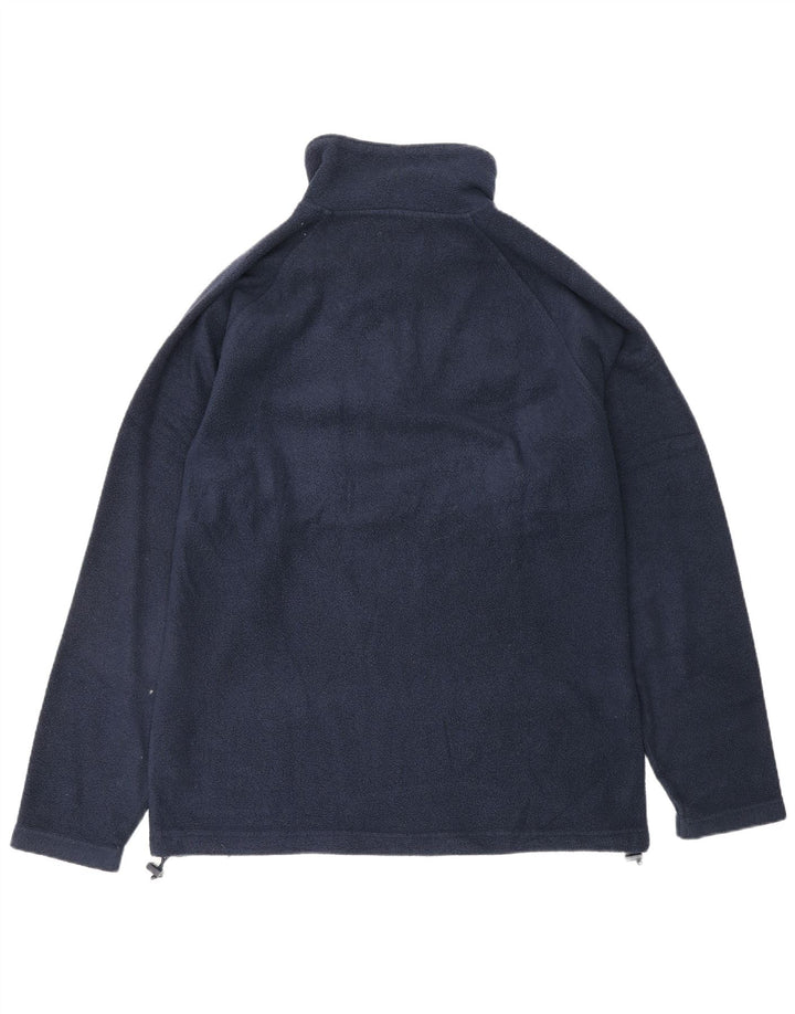 Maglione in pile da uomo KAPPA con zip e collo medio blu navy