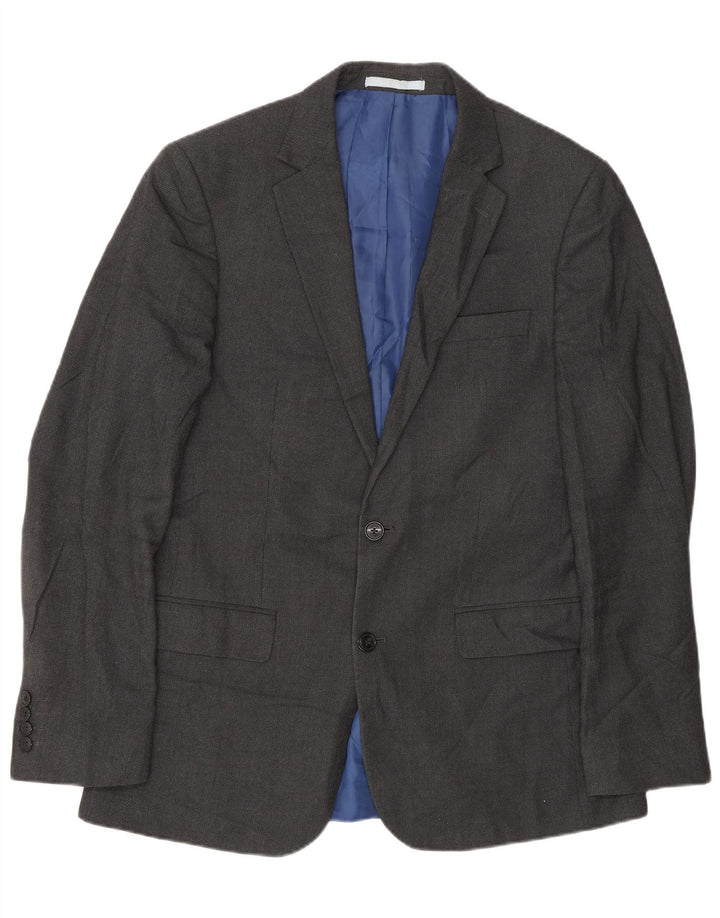 Giacca blazer slim lunga a 2 bottoni Marks & Spencer da uomo UK 40 Grigio medio