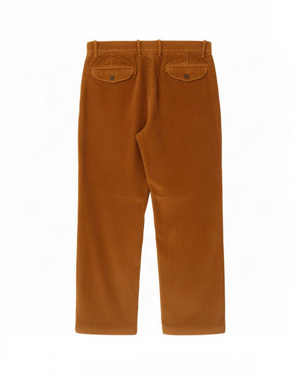 Pantaloni dritti in velluto a coste da uomo Marks & Spencer W36 L29 cotone marrone