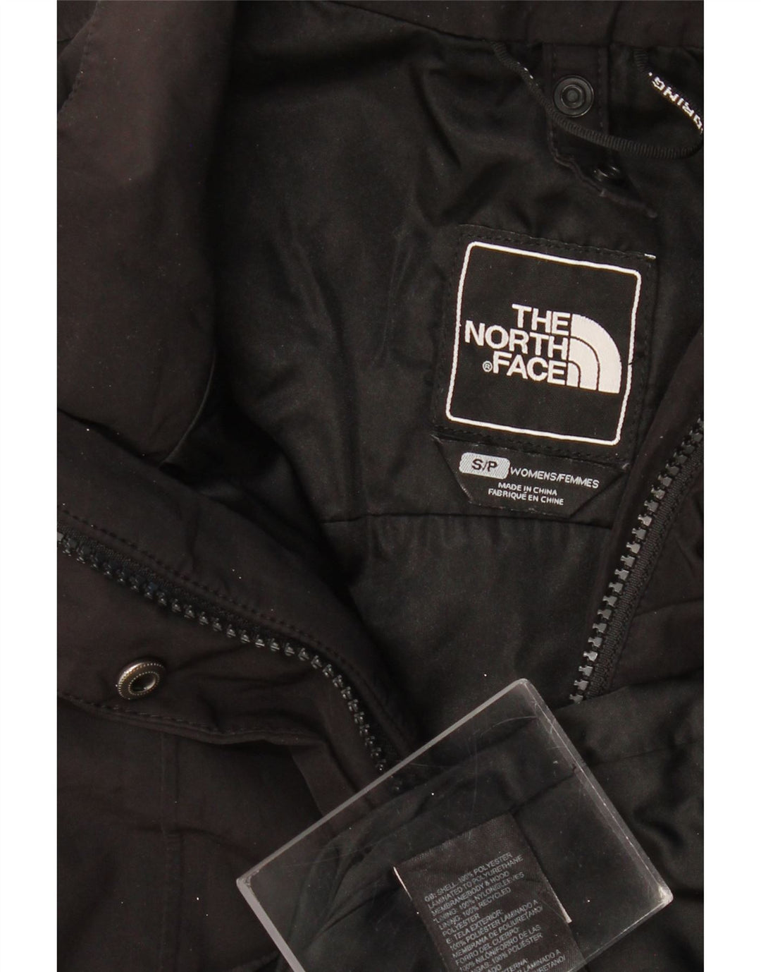 Cappotto giacca a vento da donna THE NORTH FACE UK 10 piccolo poliestere nero