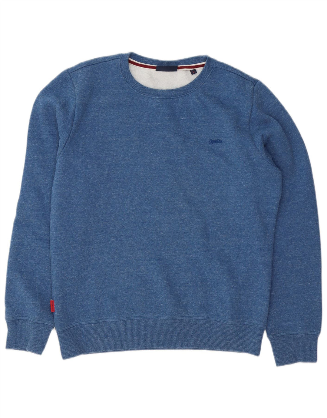 Felpa da uomo Superdry Maglione grande cotone chiazzato blu